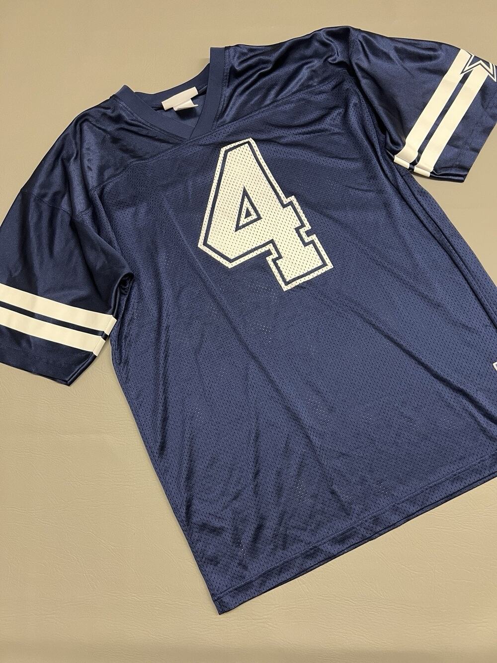 Dallas Cowboys Dak Prescott 4 Jersey Navy Blue Mesh NFL Football Americana XL